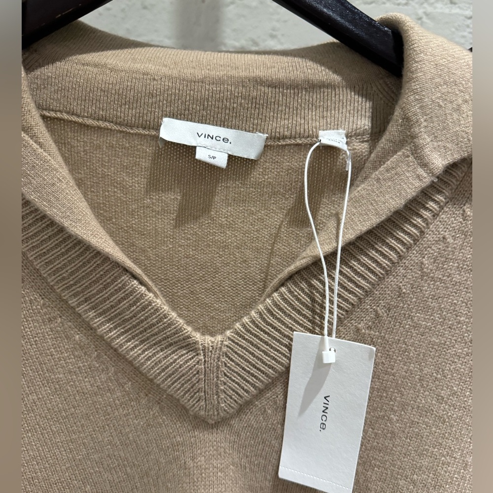 NWT Vince Double Layer Wool & Cashmere Sweater, Color: Camel, Size: Small - Picture 2 of 10